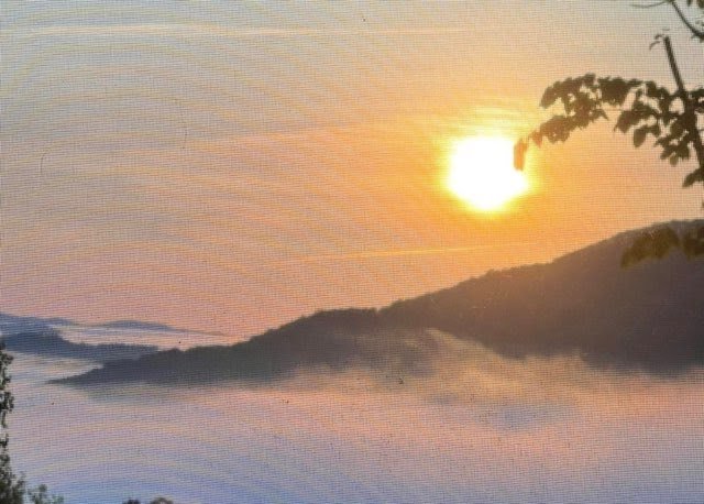 Sunrise above the fog line at Town View Estates