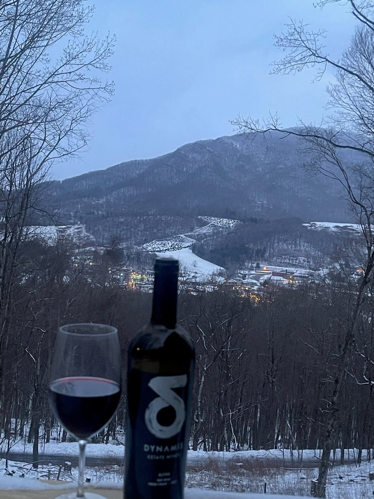 Evening wine with mountain views from Town View Estates